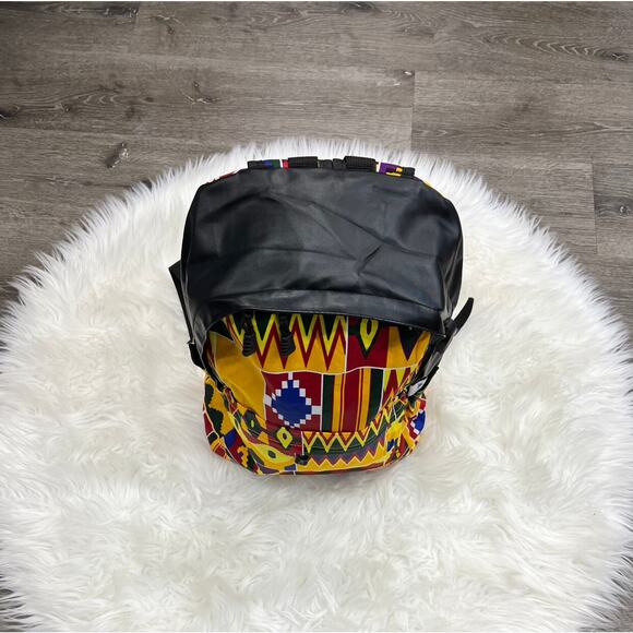 Multi-colored Kente Print Backpack NEW - Picture 5 of 7